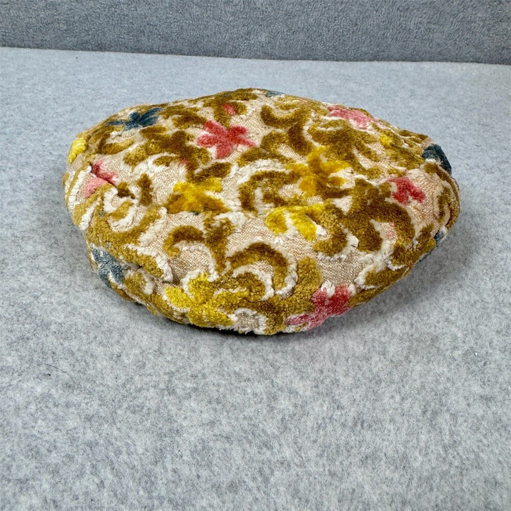 Sutan Pillbox Hat Womens One Size Multicolor Floral Mod Mid-Century